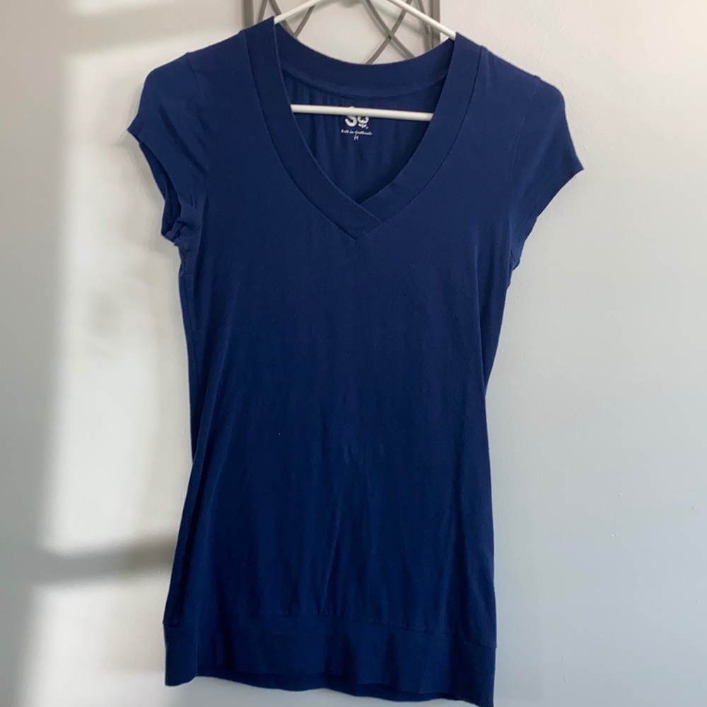 Blue v-neck